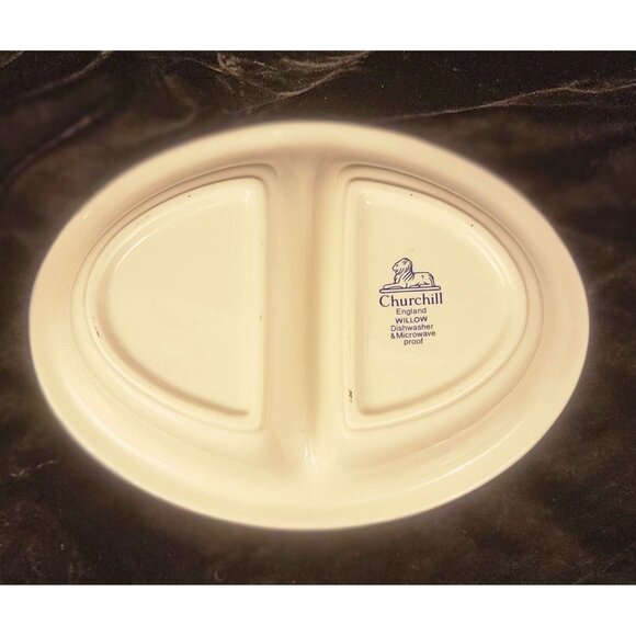 Vintage Blue Willow Divided Dish - Picture 6 of 11